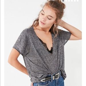 Project Social T Textured V Neck Tee